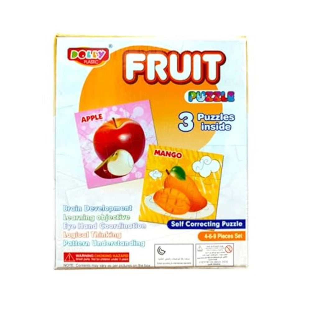 Fruit Puzzle-3_Pcs Set  | Cardboard | Educational Toys | 3+ Years