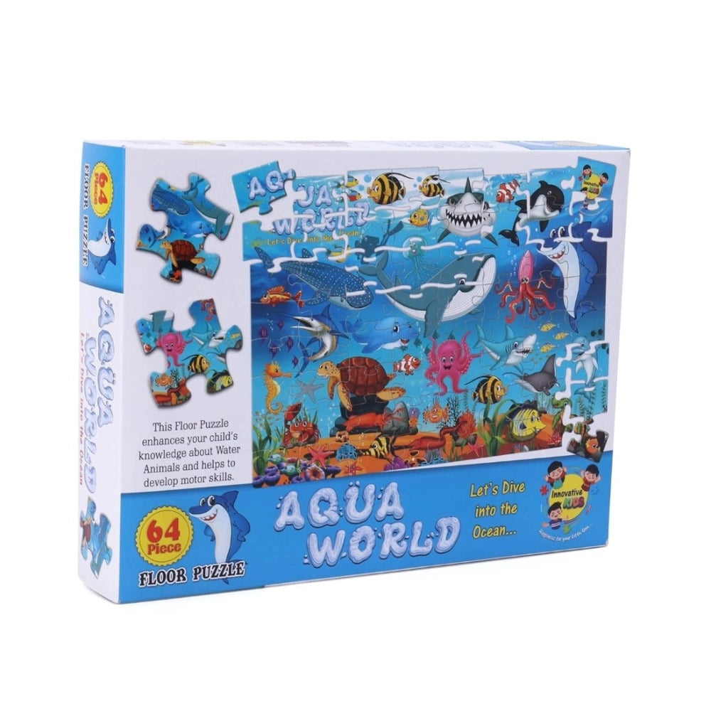 Aqua World Puzzle - 64_Pcs Set | Cardboard | Educational Toys | 4+ Years