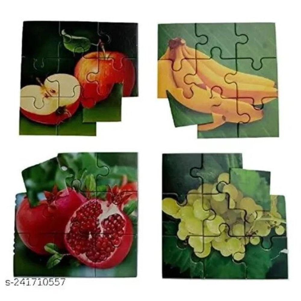 Fruits Puzzle -  4_Pcs Set | Cardboard | Educational Toys | 4+ Years