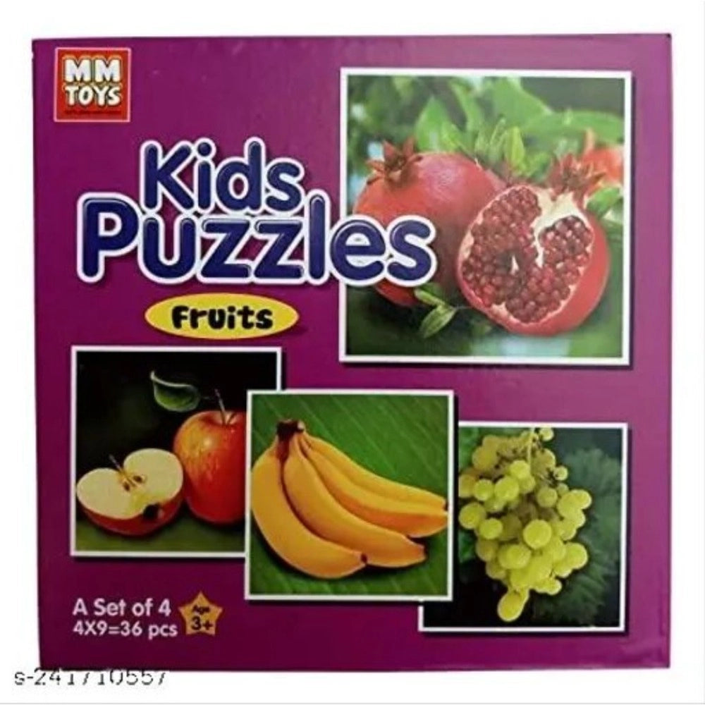 Fruits Puzzle -  4_Pcs Set | Cardboard | Educational Toys | 4+ Years