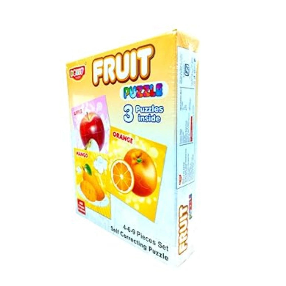 Fruit Puzzle-3_Pcs Set  | Cardboard | Educational Toys | 3+ Years