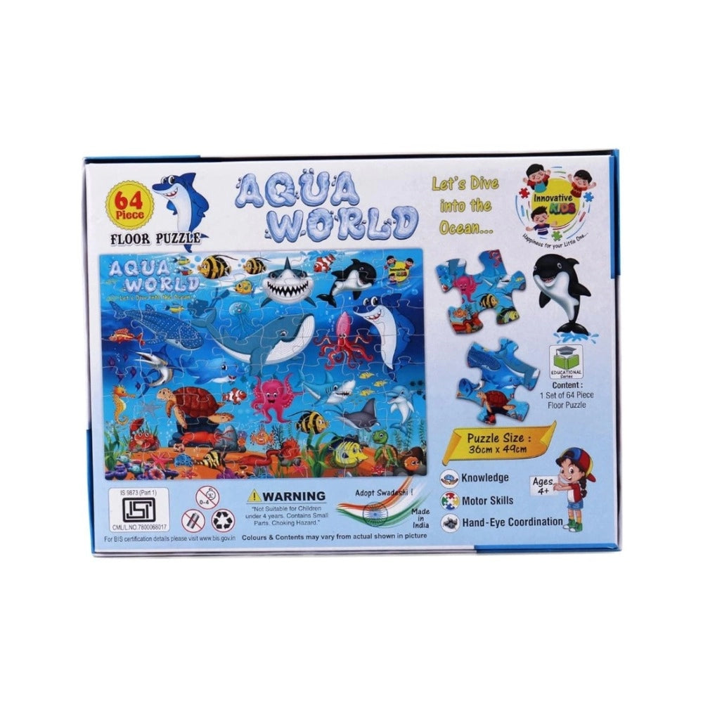 Aqua World Puzzle - 64_Pcs Set | Cardboard | Educational Toys | 4+ Years