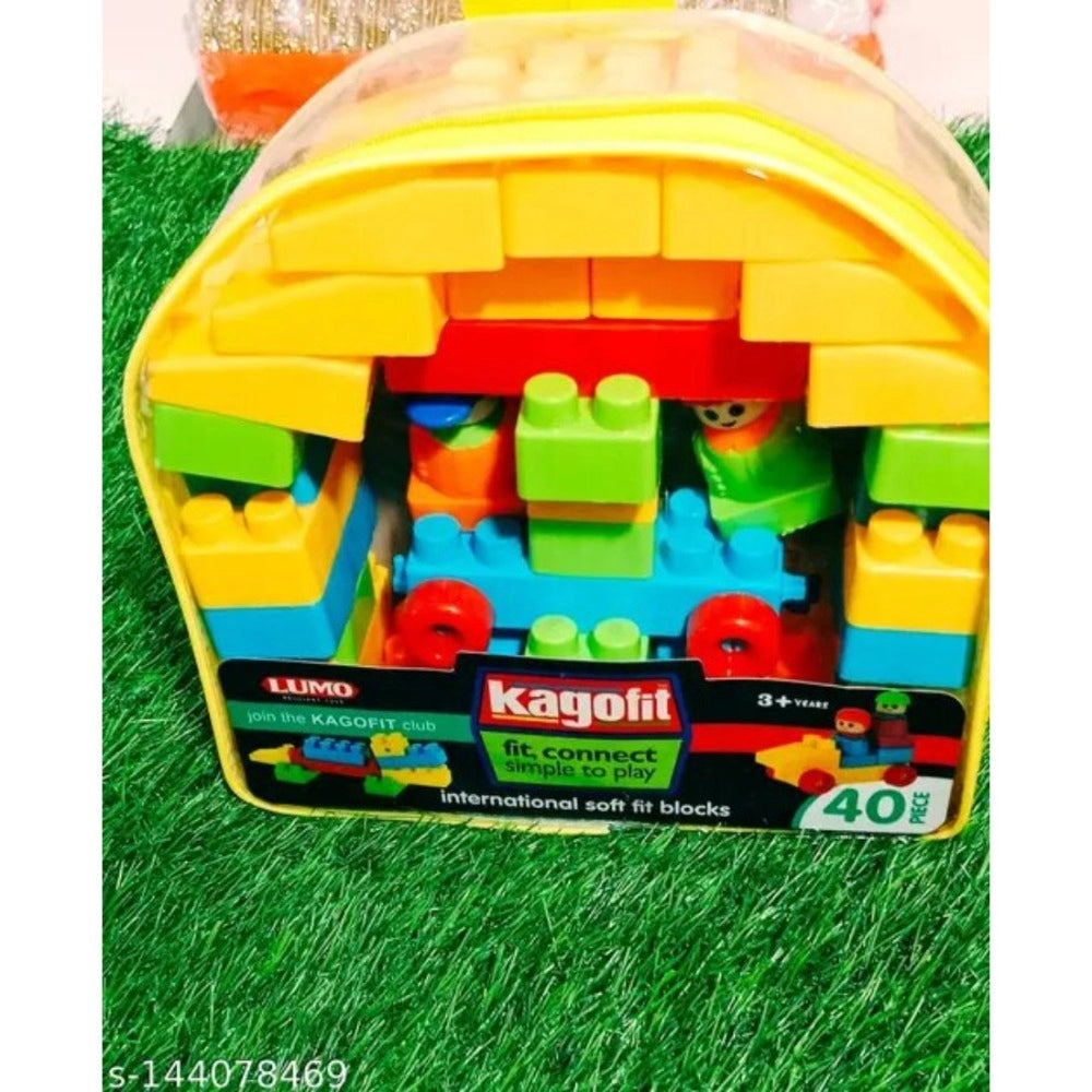 Blocks-40_Pcs Set  | Plastic | Educational Toys | 3+ Years