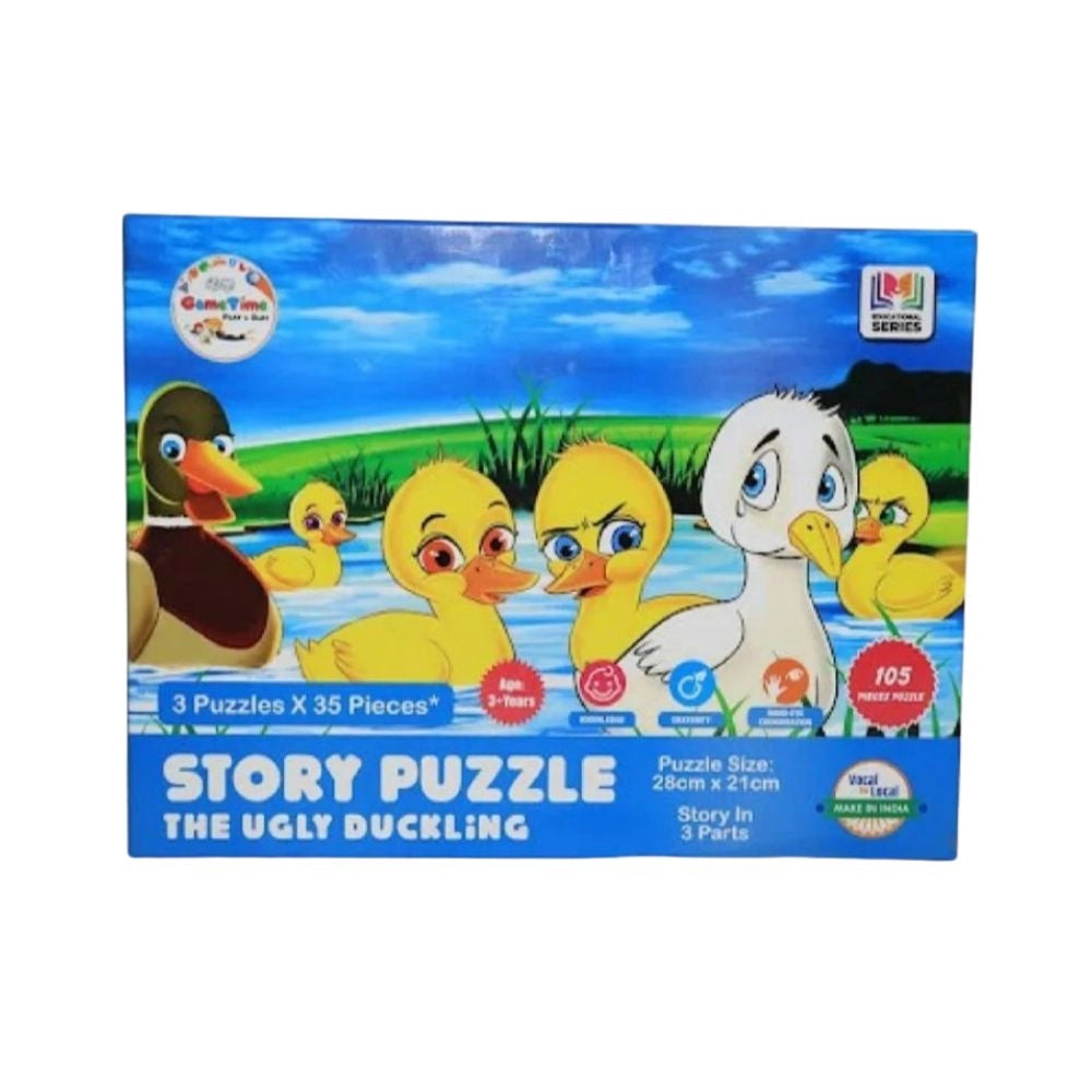 Ugly Ducklingg Story Puzzle- 35_Pcs Set  | Cardboard | Educational Toys | 5+ Years