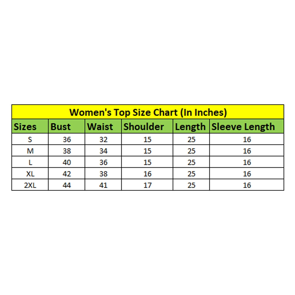 HD Women's Denim Solid 3-4th Sleeves Top (Blue)