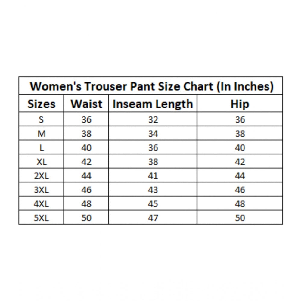 HD Women's Casual Checked Rayon Trouser Pant (Yellow)