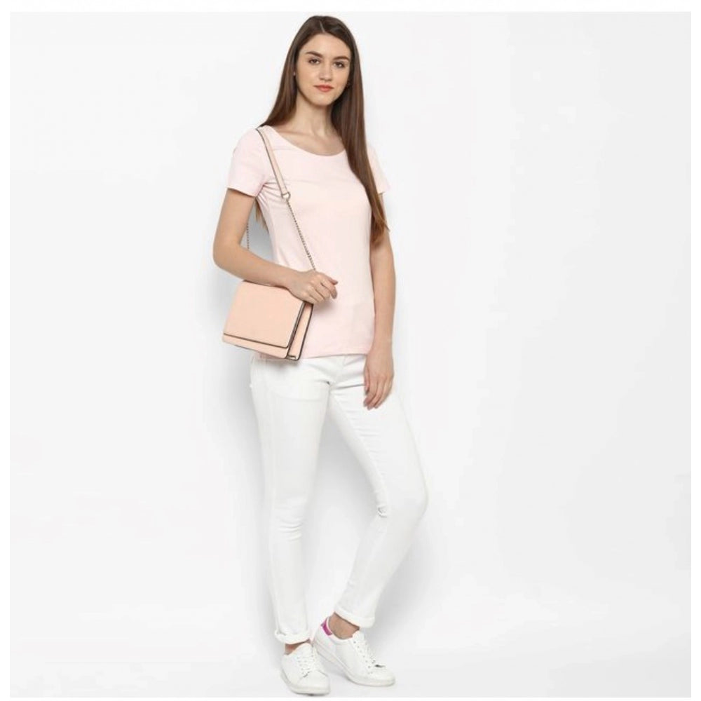 HD Women's Denim Solid Buttoned Jeans (White)