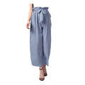 HD Women's Polyester Striped Elasticated Trousers (Blue)