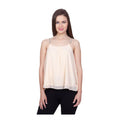 HD Women's Polyester Solid Shoulder Straps Regular Top (Beige)