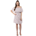 HD Women's Rayon Floral Half Sleeve Above Knee Dress (Multicolor)