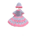 Laddu Gopal Tharad Dress Size: 0 To 6 (White-Baby Pink)