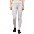 HD Women's Polyester Solid Ankle Length High-Rise Tights (Light Grey)