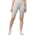 HD Women's Polyester Solid Above Knee High-Rise Shorts (Grey)