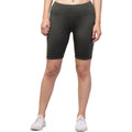 HD Women's Polyester Solid Above Knee High-Rise Shorts (Green)