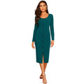 HD Women's Knitting stretchable Round Neck Full Sleeve Dress (Morpich )