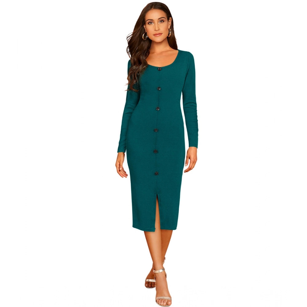 HD Women's Knitting stretchable Round Neck Full Sleeve Dress (Morpich )