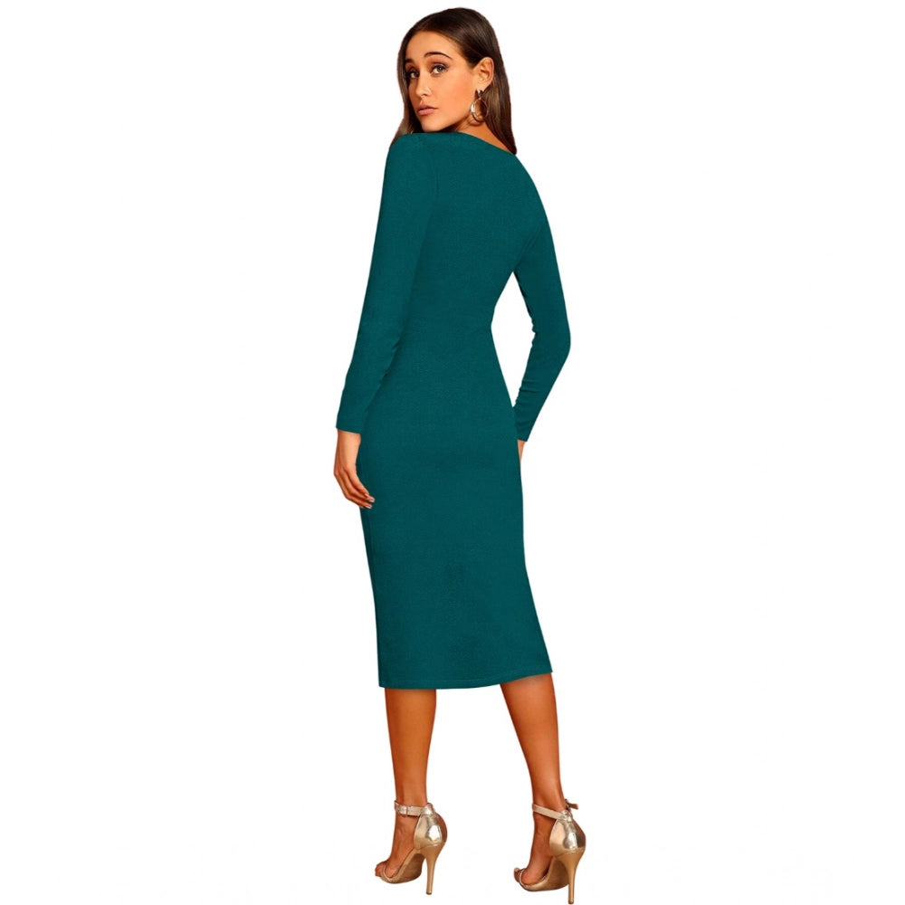 HD Women's Knitting stretchable Round Neck Full Sleeve Dress (Morpich )