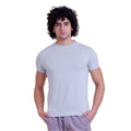 HamariDookan Men's Casual Cotton Solid Half Sleeve Round Neck T-Shirt (Grey)