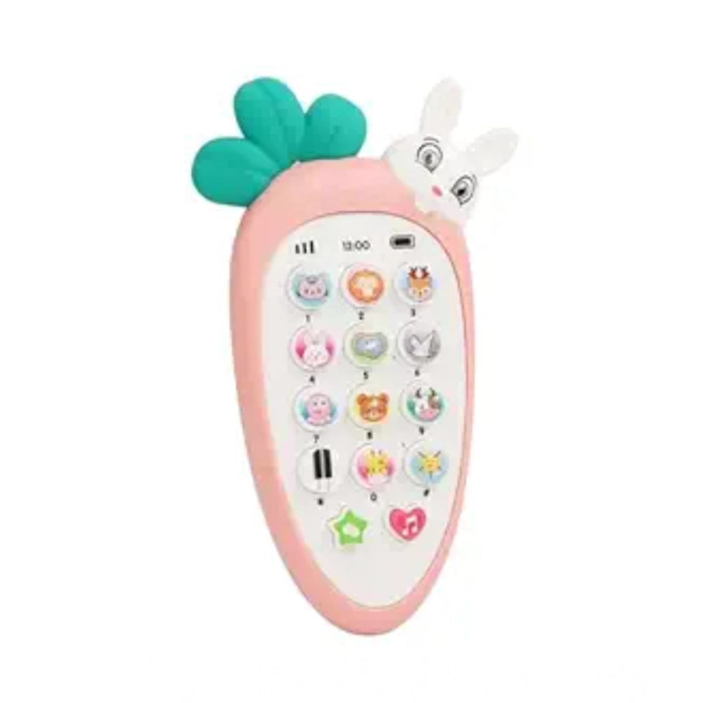 Plastic Rabit Mobile Phone Toy For Kids With Music And Light Early Educational Sm Art Phone (Multicolor )