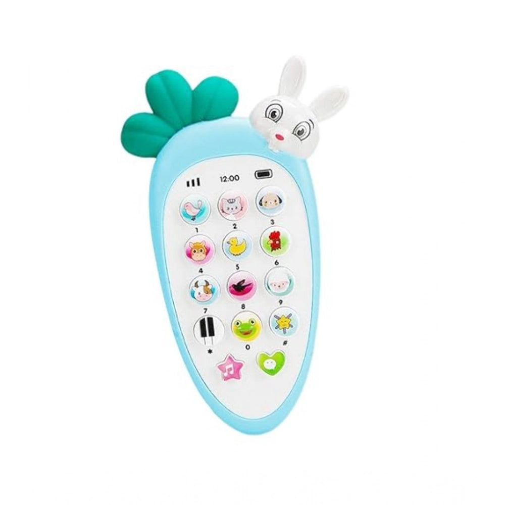 Plastic Rabit Mobile Phone Toy For Kids With Music And Light Early Educational Sm Art Phone (Multicolor )
