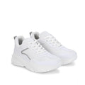 HD Women's Casual Mesh Printed Lace-Ups Shoes (White)