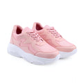HD Women's Casual Mesh Printed Lace-Ups Shoes (Pink)