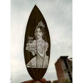 Custom Birtay Leaf Art – Engraved Portrait on Natural Leaf