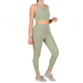 HD Women's Polyester Solid Ankle length High Waisted Tights (Sea Green)