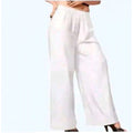 HD Women's Casual Rayon Solid Ankle Length Palazzo (White, Free Size)