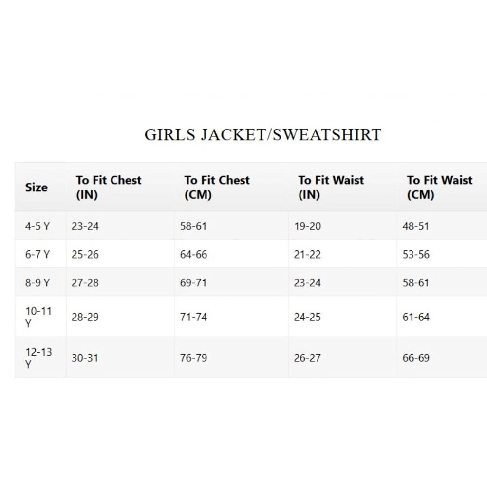 HamariDookan Girl's Polyester Printed Long Sleeves Bomber Jacket (White-Blue)