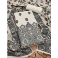 HD Women's Banarasi Silk Printed Unstitched Salwar Suit Material With Dupatta (Black, 3Mtrs)
