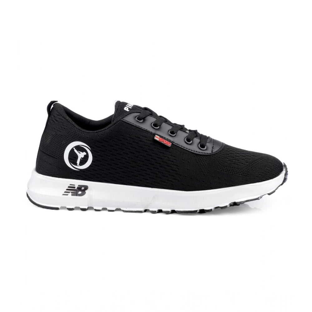 HD Men's Casual Mesh Lace-ups Casual Shoes (Black)