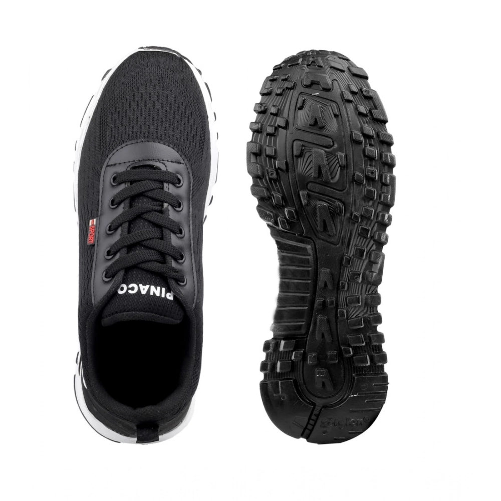 HD Men's Casual Mesh Lace-ups Casual Shoes (Black)