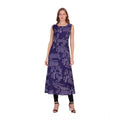 HD Women's Casual Crepe Sleeveless Slit Dress (Navy Blue)