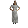 HD Women's Casual Crepe Half Sleeves Dress (White)