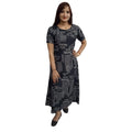 HD Women's Casual Crepe Half Sleeves Dress (Black)