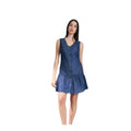 HD Women's Casual Denim Sleeveless Dress (Blue)