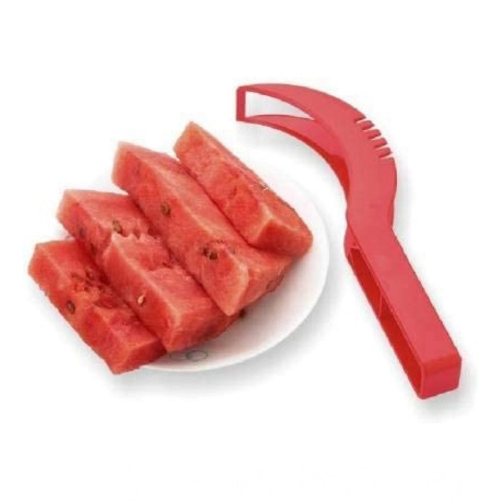 HamariDookan Pack Of 3_Plastic Handle Watermelon Cutter Knife (Color: Assorted )
