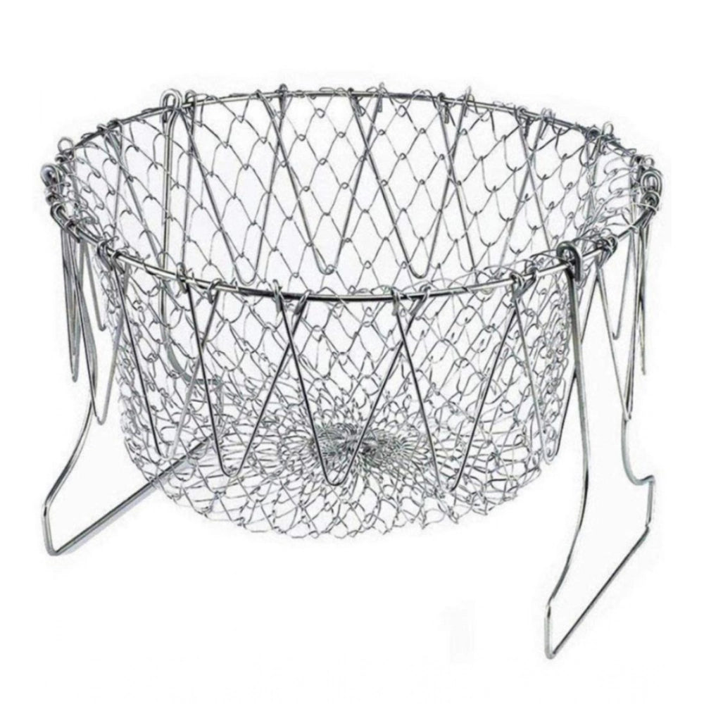 HamariDookan Foldable Chef Basket – Multi-Function Strainer And Steamer (Color: Assorted )
