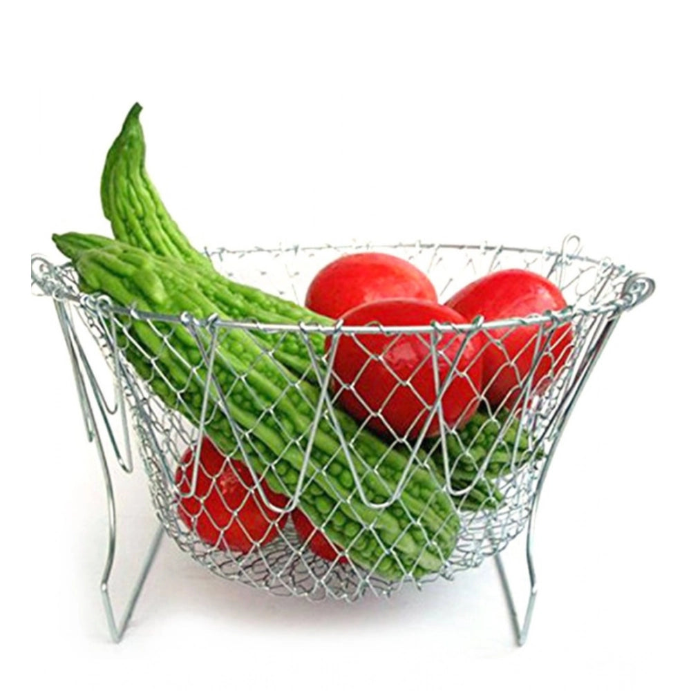 HamariDookan Foldable Chef Basket – Multi-Function Strainer And Steamer (Color: Assorted )