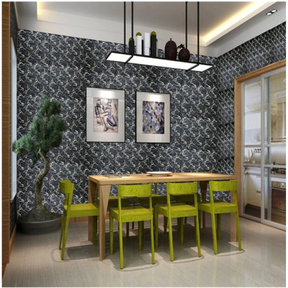 Pack Of 3_Fancy 3D Wall Decor – Stylish Black Decorative Wall Art (Color: Assorted )