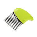 HamariDookan Pack Of_5 Wave Shape Stainless Steel Potato Cutter And Slicer – (Color: Assorted )