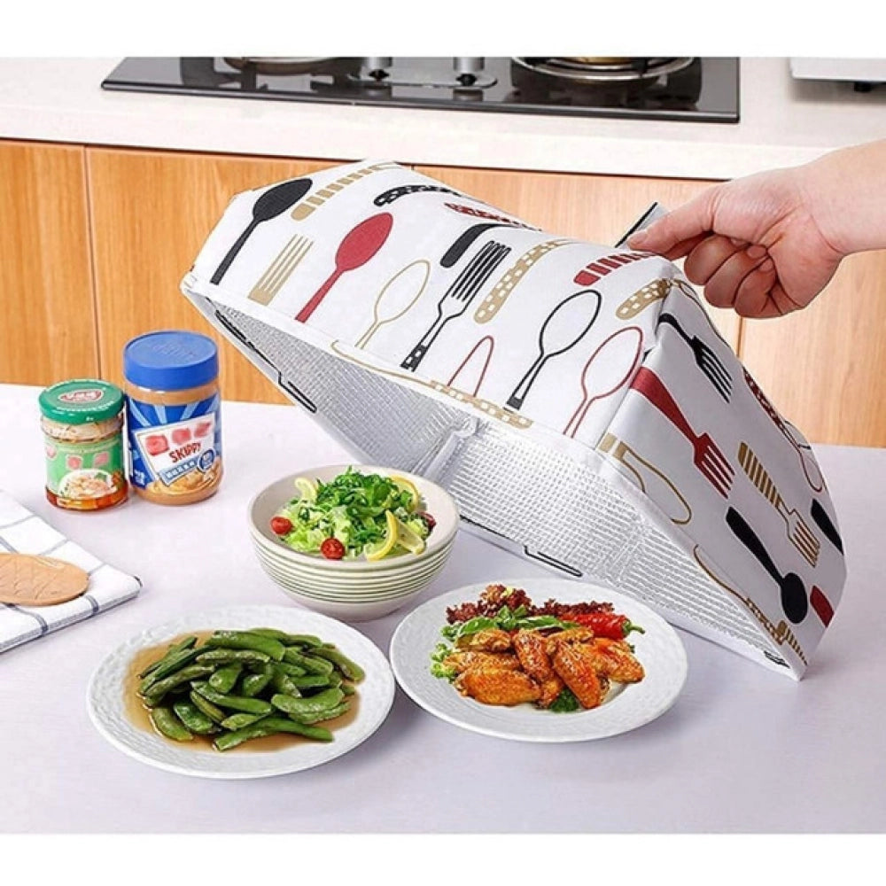 HamariDookan Pack Of 4_Food Dish Cover – Reusable Mesh Lid for Protecting Food from Dust And Insects (Color: Assorted )
