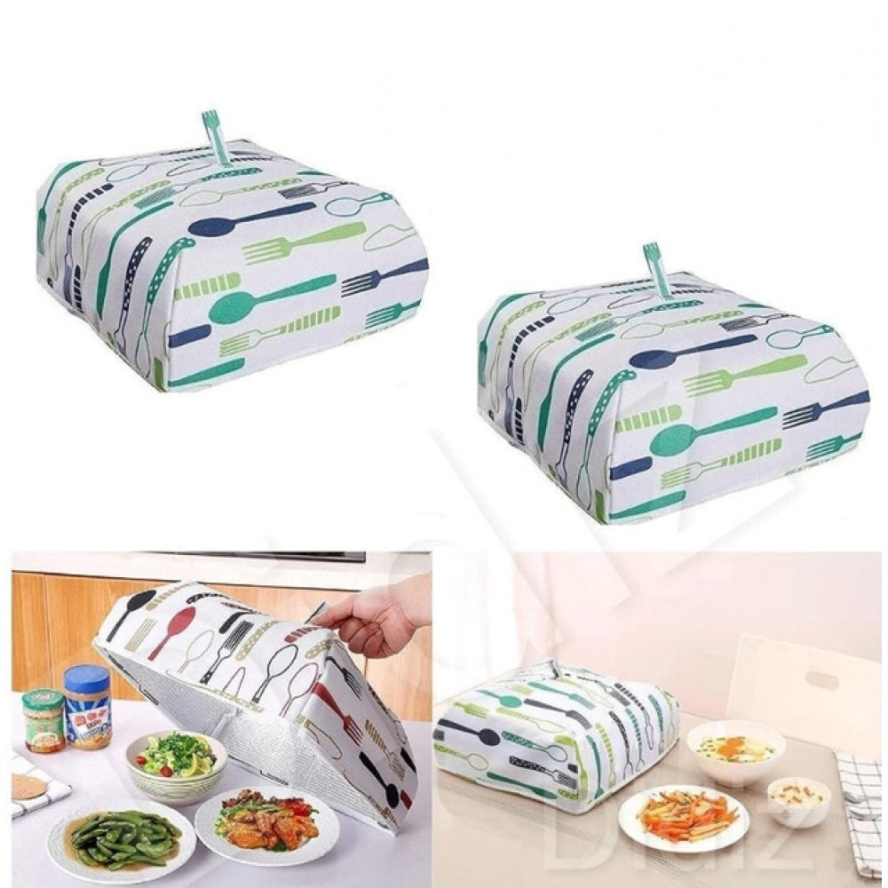 HamariDookan Pack Of 4_Food Dish Cover – Reusable Mesh Lid for Protecting Food from Dust And Insects (Color: Assorted )