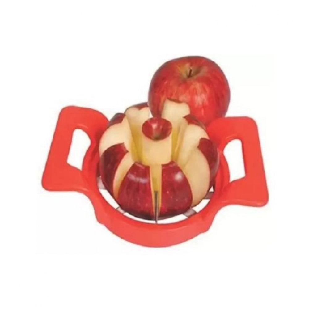 HamariDookan Pack Of 3_Apple Cutter – Stainless Steel Fruit Slicer And Corer for Quick Cutting (Color: Assorted )