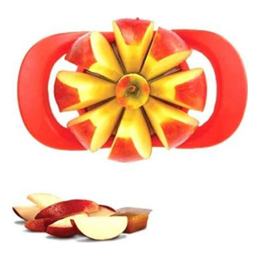 HamariDookan Pack Of 3_Apple Cutter – Stainless Steel Fruit Slicer And Corer for Quick Cutting (Color: Assorted )