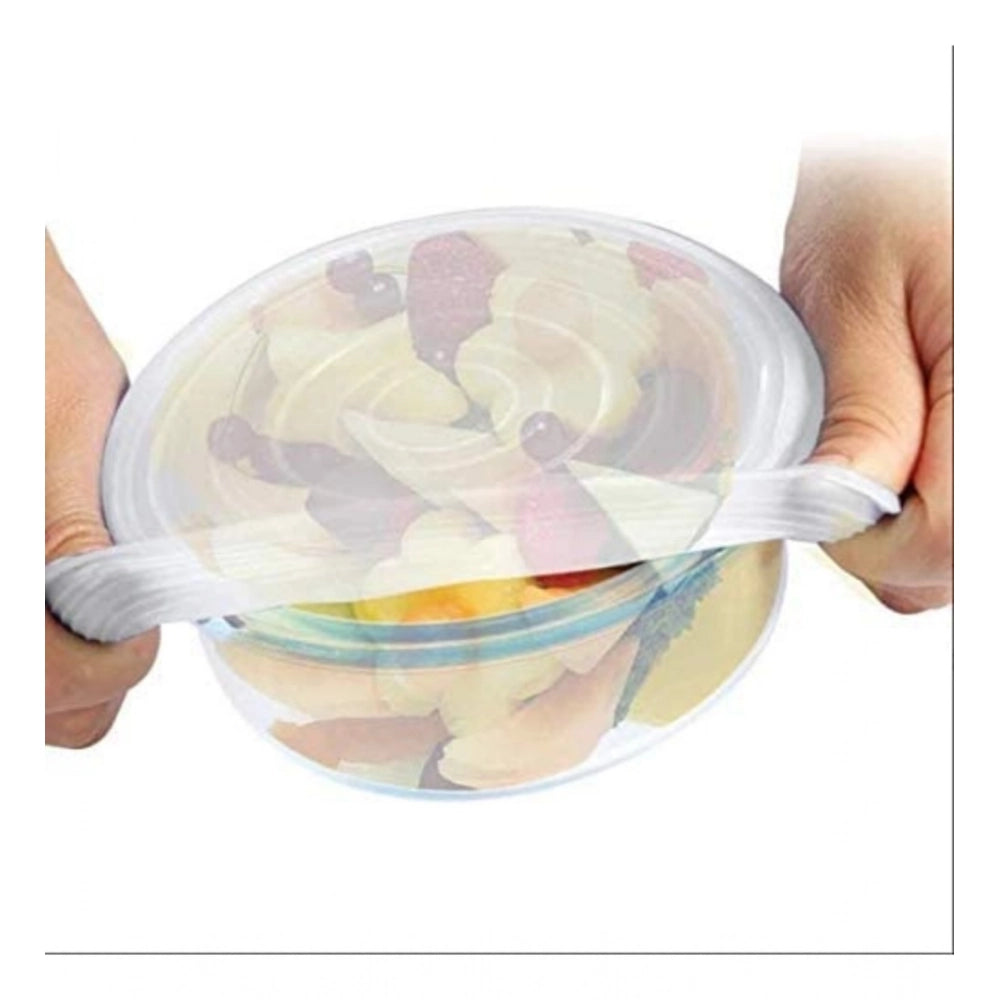 HamariDookan Pack Of 2_Silicone Lids – Reusable Stretchable Covers for Bowls And Containers (Color: Assorted )