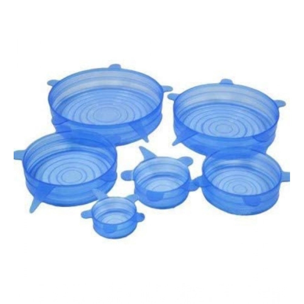 HamariDookan Pack Of 2_Silicone Lids – Reusable Stretchable Covers for Bowls And Containers (Color: Assorted )