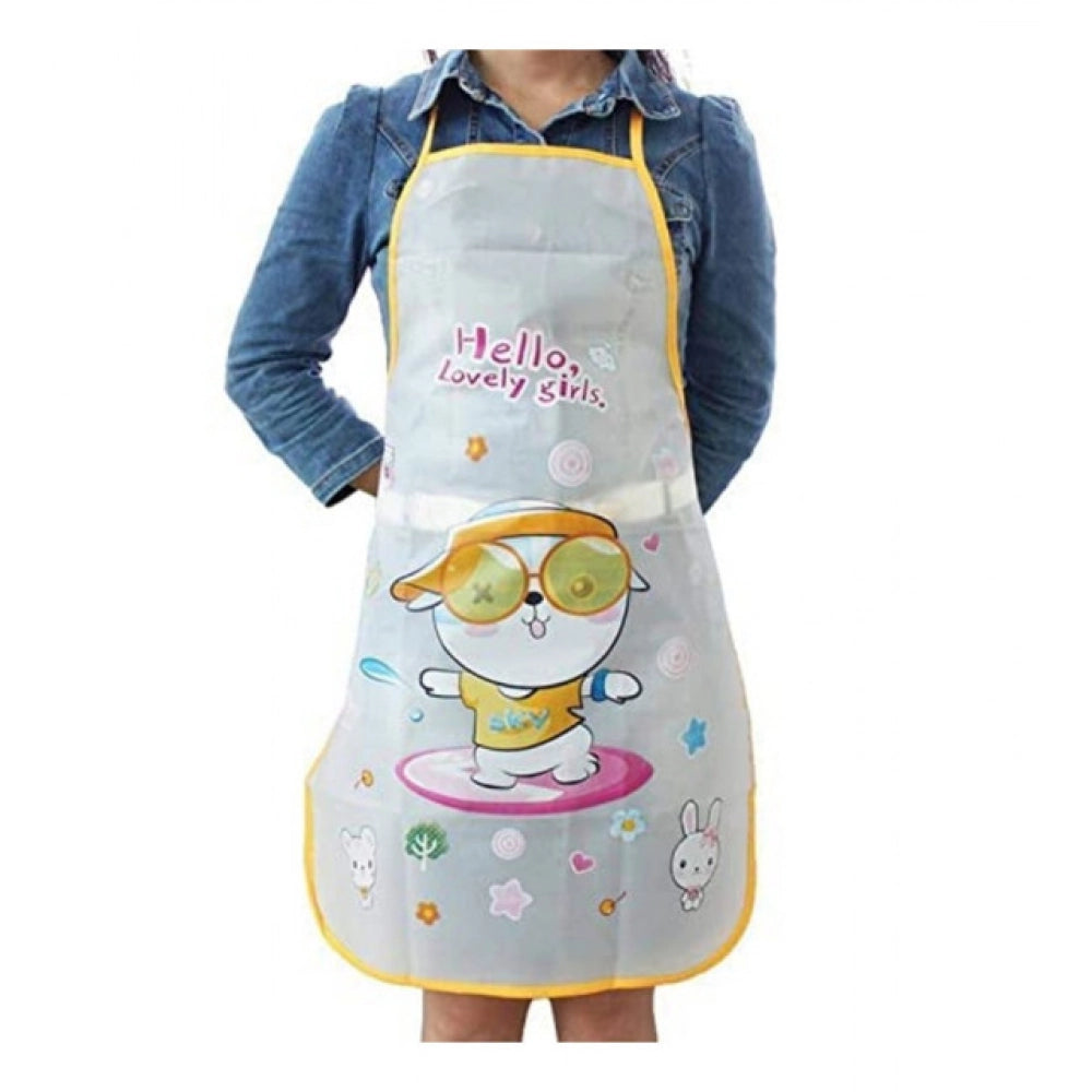 HamariDookan Pack of 2_Printed Waterproof Kitchen Apron with Pockets for kids– (Color: Assorted )