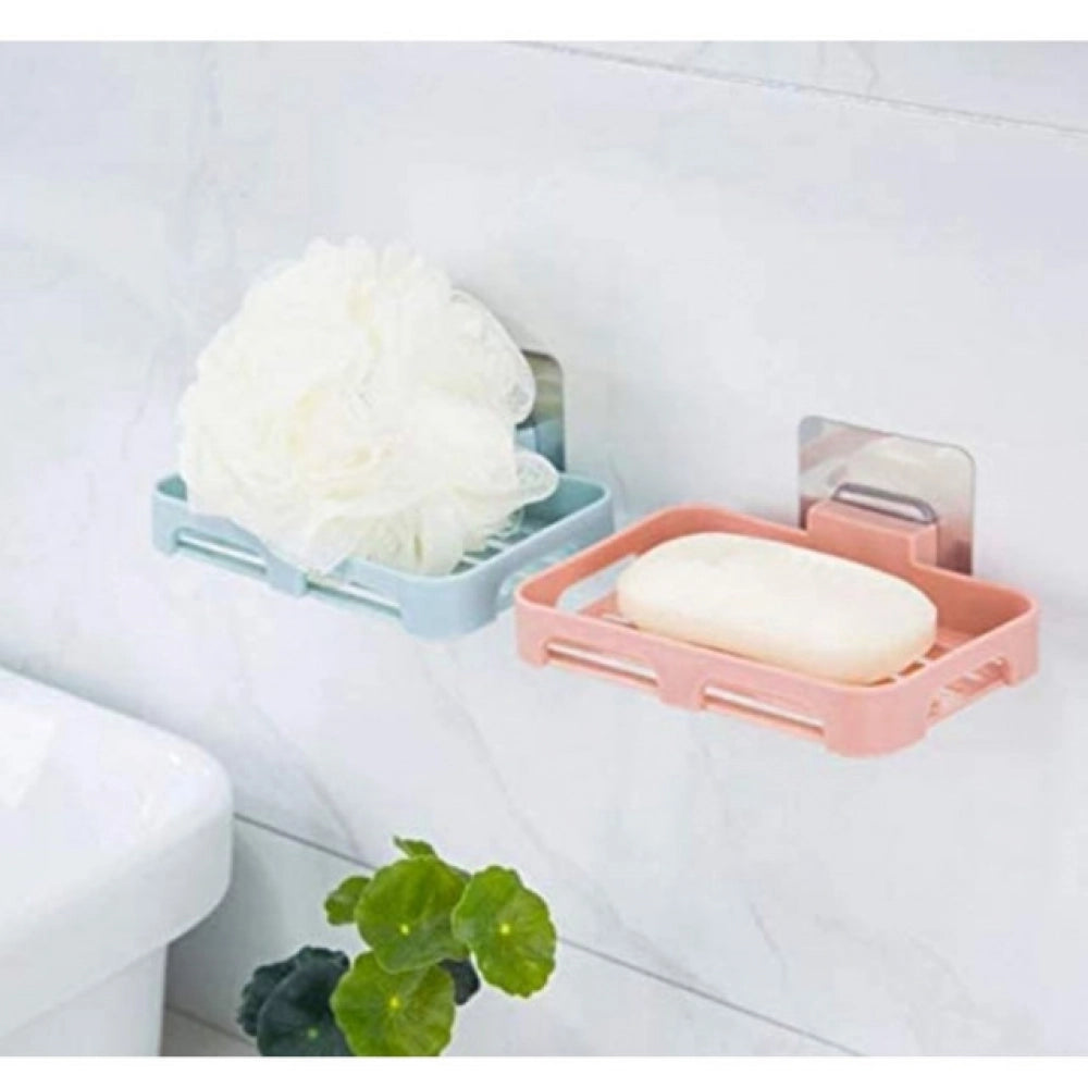 Pack of 5_Magic Sticker Soap Holder – Wall-Mount Soap Organizers (Color: Assorted )